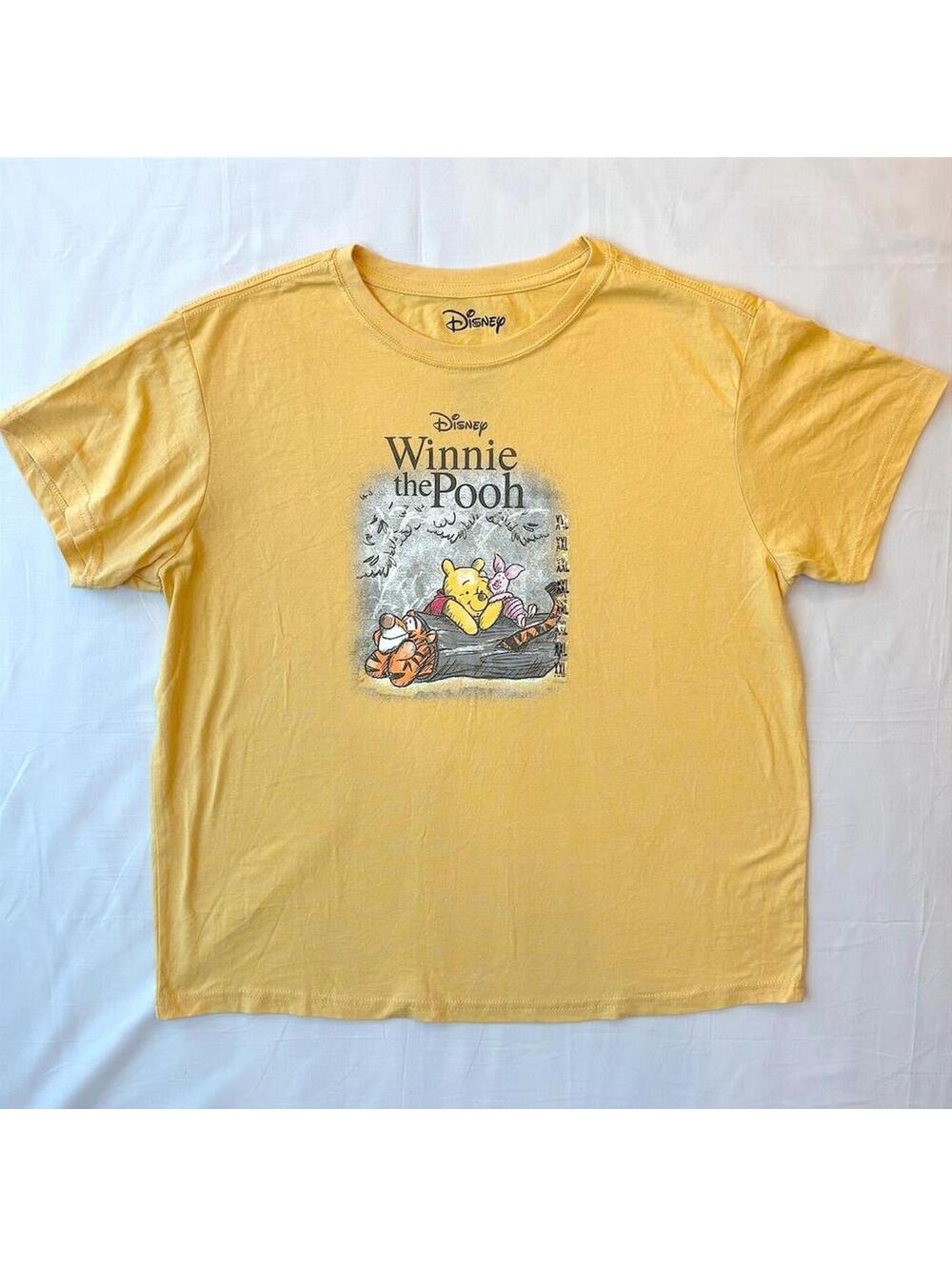 Disney Winnie the Pooh Piglet Tigger Short Sleeve Graphic Tee Yellow Size XXL